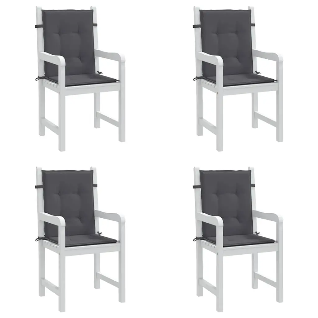 Garden Chair Cushions Anthracite Lowback 100x50x3cm Water-resistant Foam Fibre