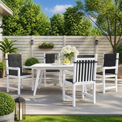 Black Lowback Chair Cushions: 4 pcs of Premium Comfort