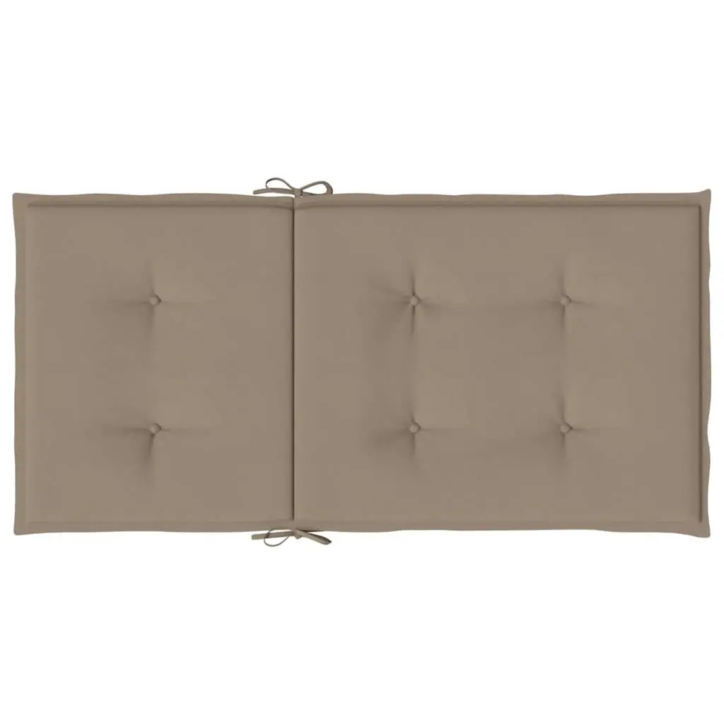 Lowback Chair Cushions Taupe 100 x 50 x 3 cm Foam Fibre Filling Oxford Fabric 4 Piece