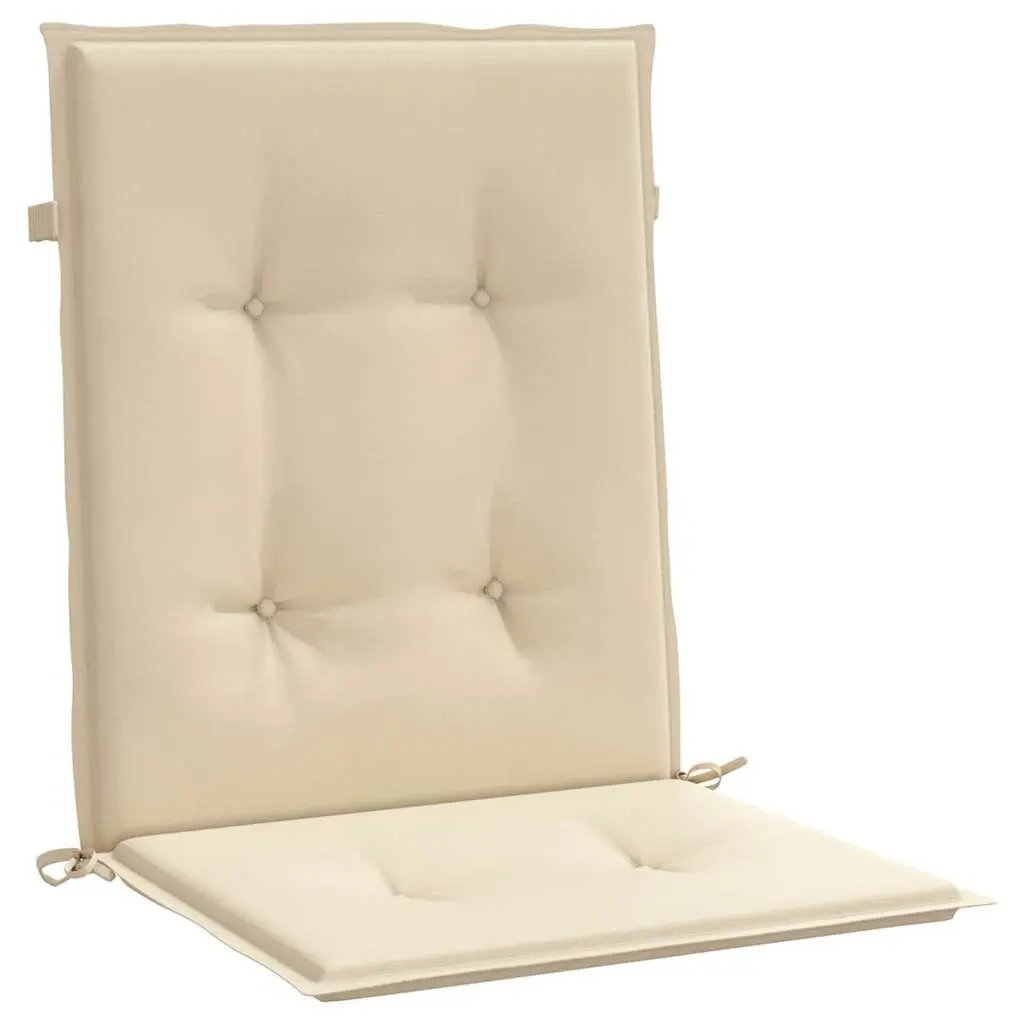 Lowback Chair Cushions Beige 4 Pack Oxford Fabric Outdoor Garden Patio Seating Pad