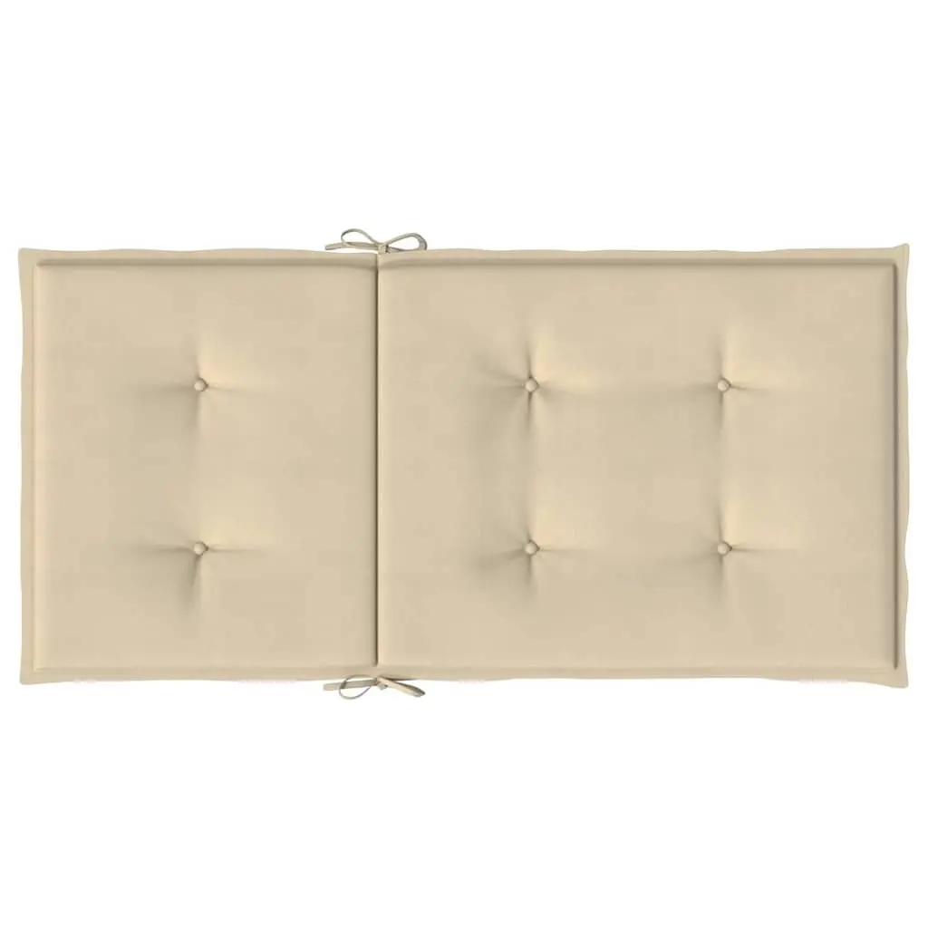 Lowback Chair Cushions Beige 4 Pack Oxford Fabric Outdoor Garden Patio Seating Pad