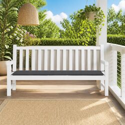 Garden Bench Cushion in Black 200x50x3 cm for Comfort