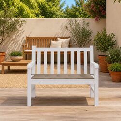 Taupe Water-Resistant Garden Cushion 120x50x3cm