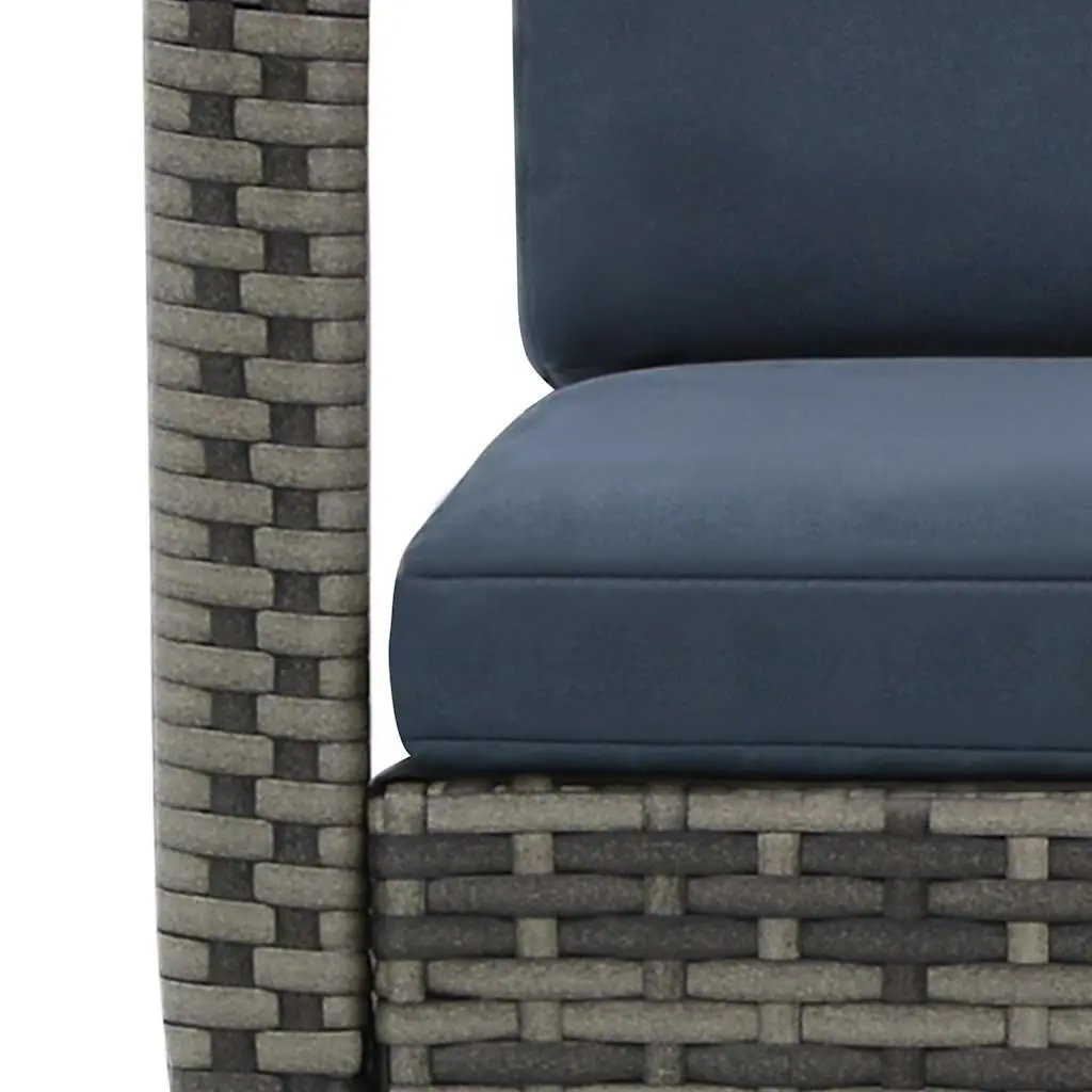 Outdoor Rocking Chair Garden Patio Seating Anthracite with Removable Cushions