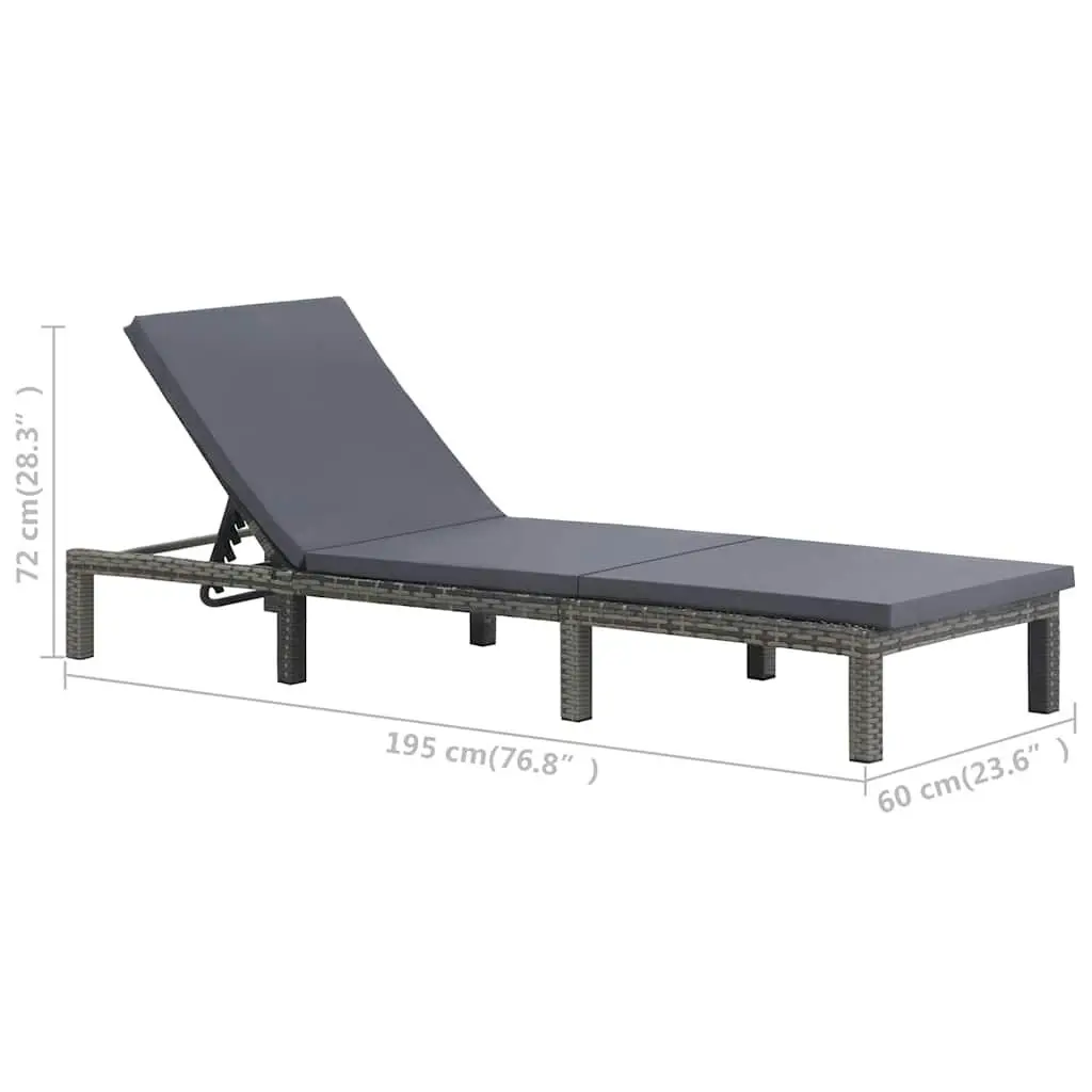 Poly Rattan Sun Lounger