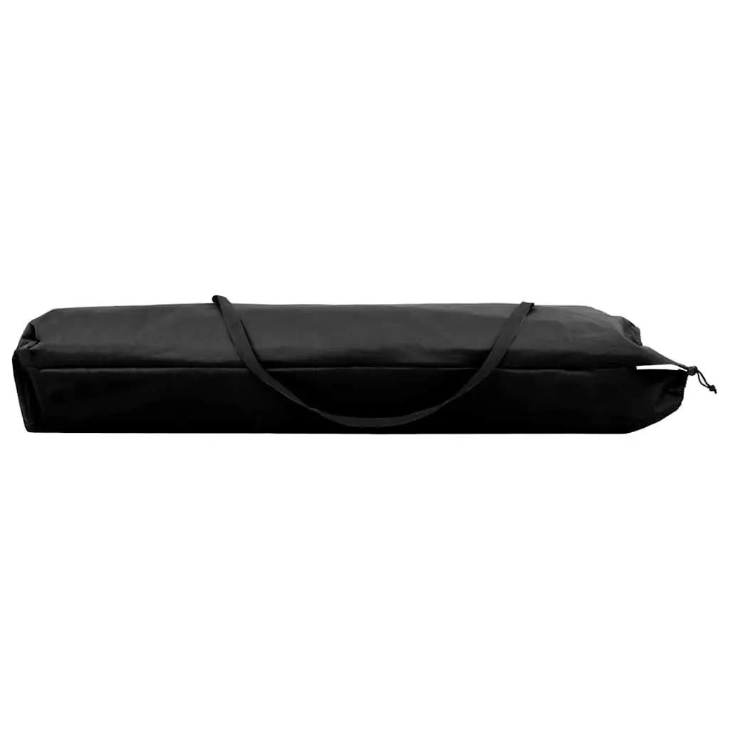 Two Person Folding Sun Lounger Camping Cot Outdoor Seating Black Steel Frame