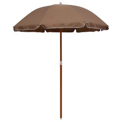 Garden Parasol 180 cm Outdoor Sunshade Patio Umbrella UV Protection Taupe