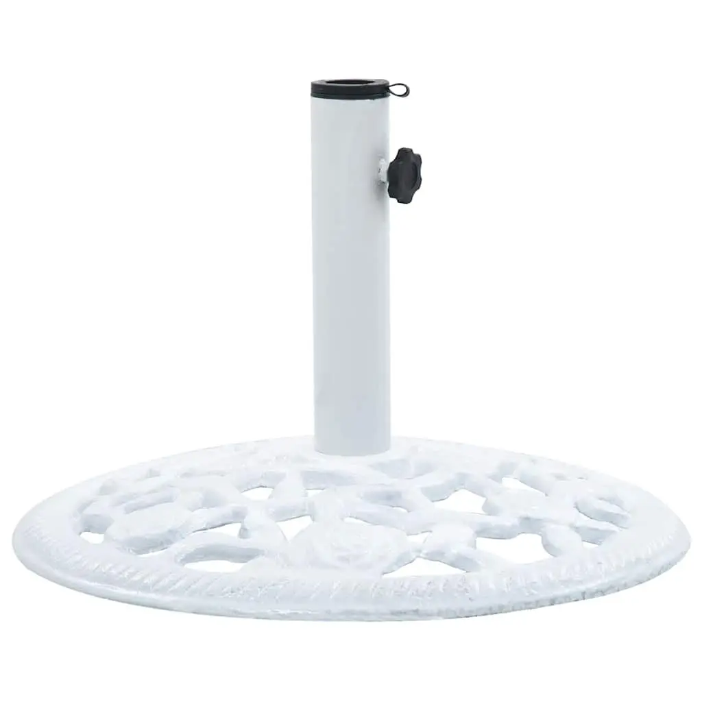 Umbrella Base White Cast Iron Stable Outdoor Support Stand