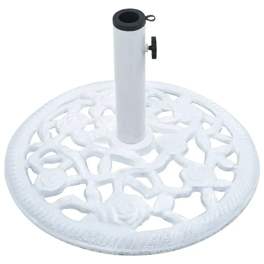 Umbrella Base White Cast Iron Stable Outdoor Support Stand