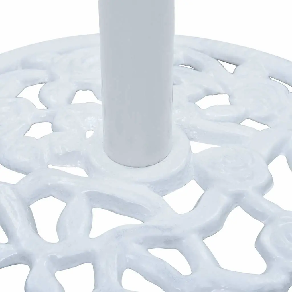 Umbrella Base White Cast Iron Stable Outdoor Support Stand