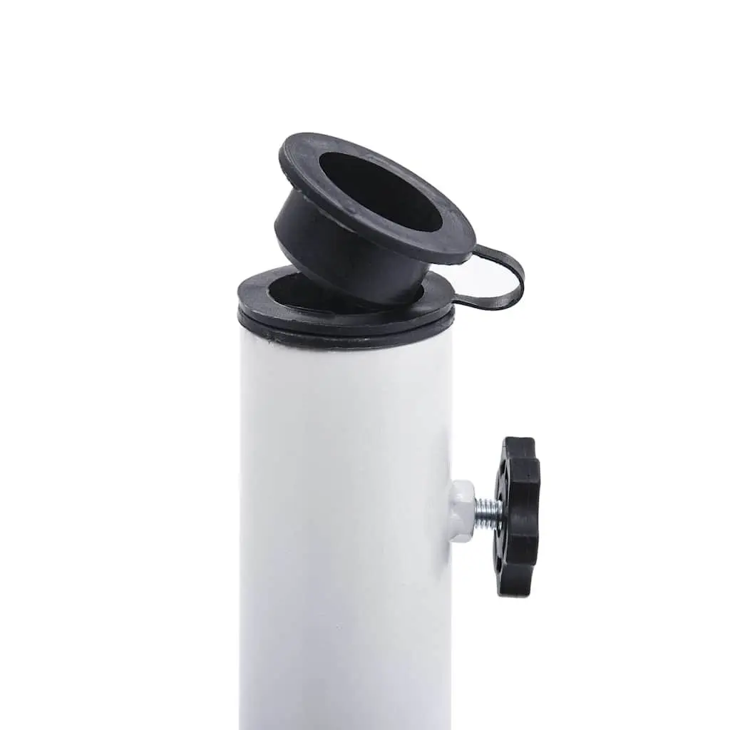 Umbrella Base White Cast Iron Stable Outdoor Support Stand