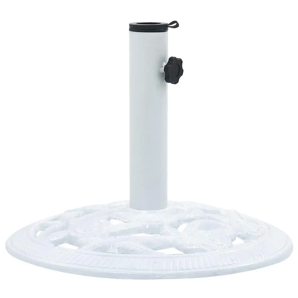 Umbrella Base Cast Iron White 40cm One-Knob Mounting System