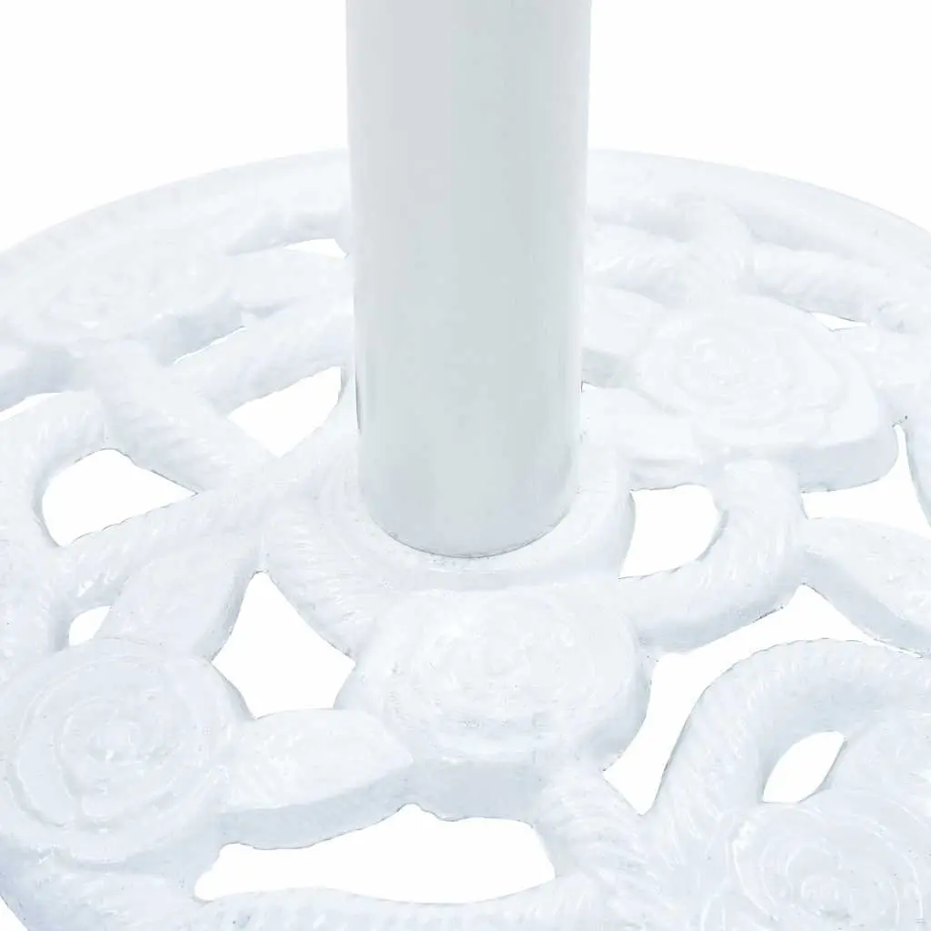 Umbrella Base Cast Iron White 40cm One-Knob Mounting System
