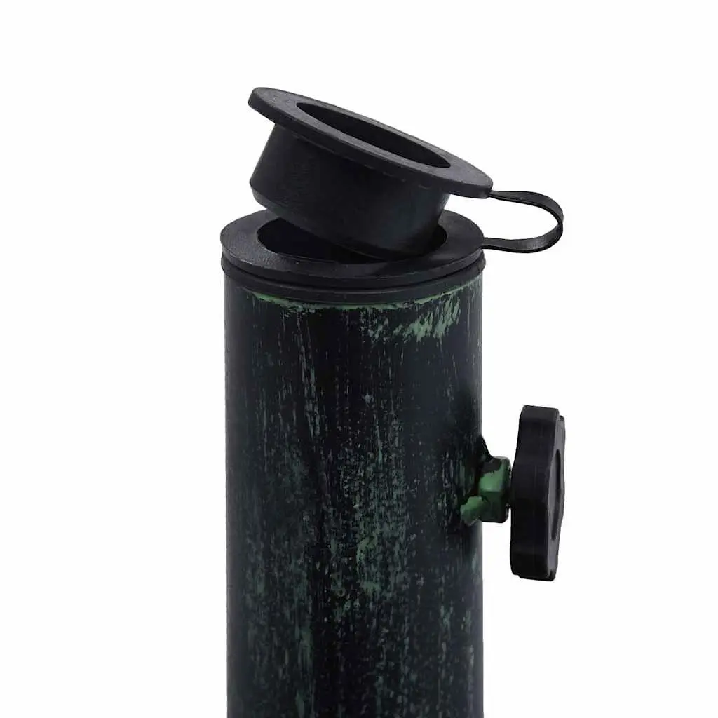 Umbrella Base Cast Iron Green Garden Outdoor Parasol Stand Pole Holder 49cm