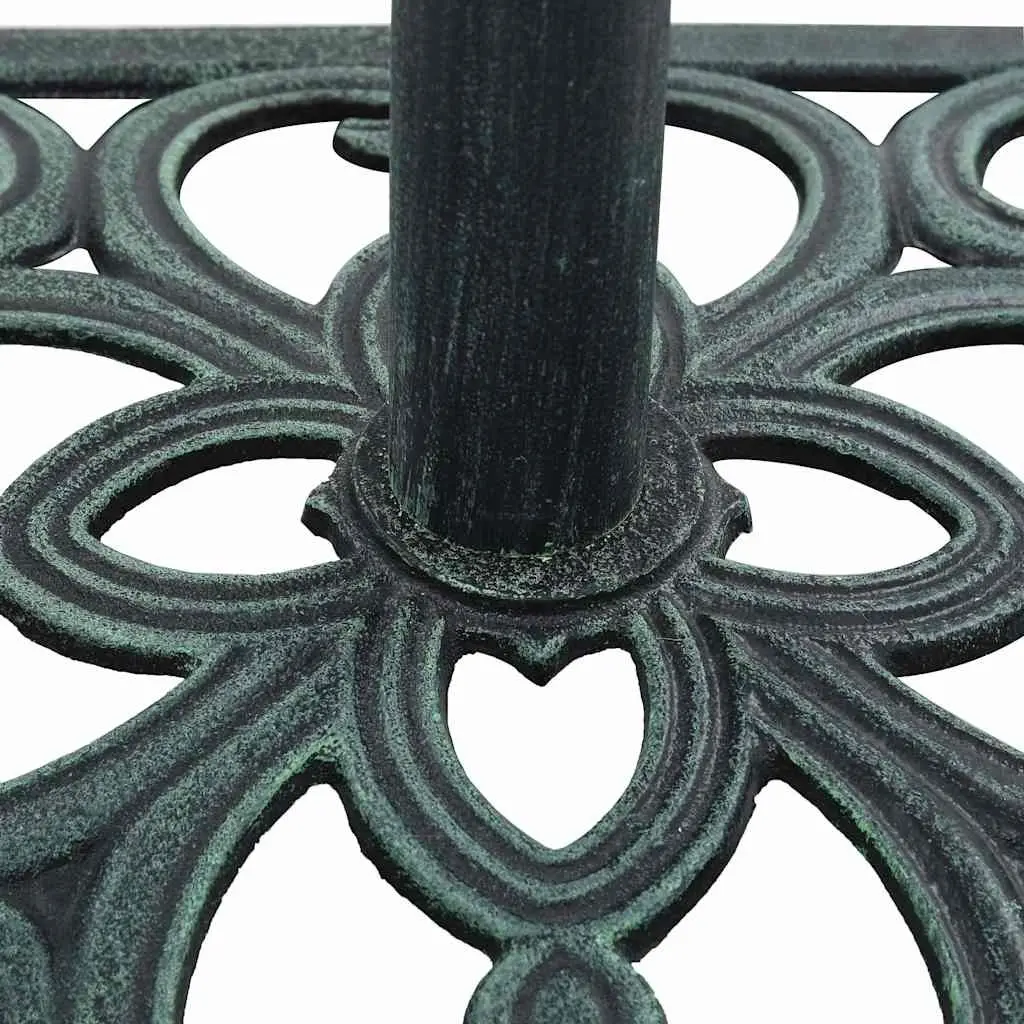 Umbrella Base Cast Iron Green Garden Outdoor Parasol Stand Pole Holder 49cm
