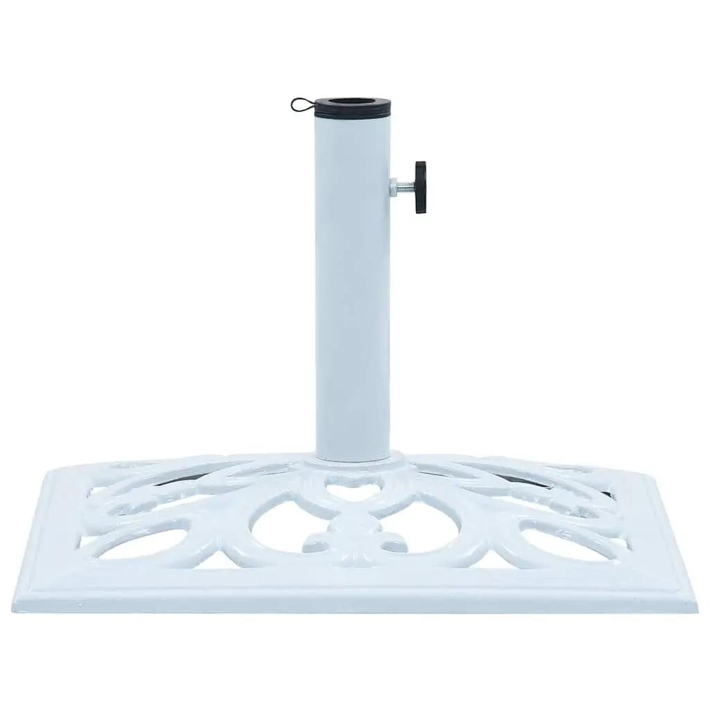 Cast Iron Umbrella Base White Outdoor Heavy Duty Stand Holder 49cm