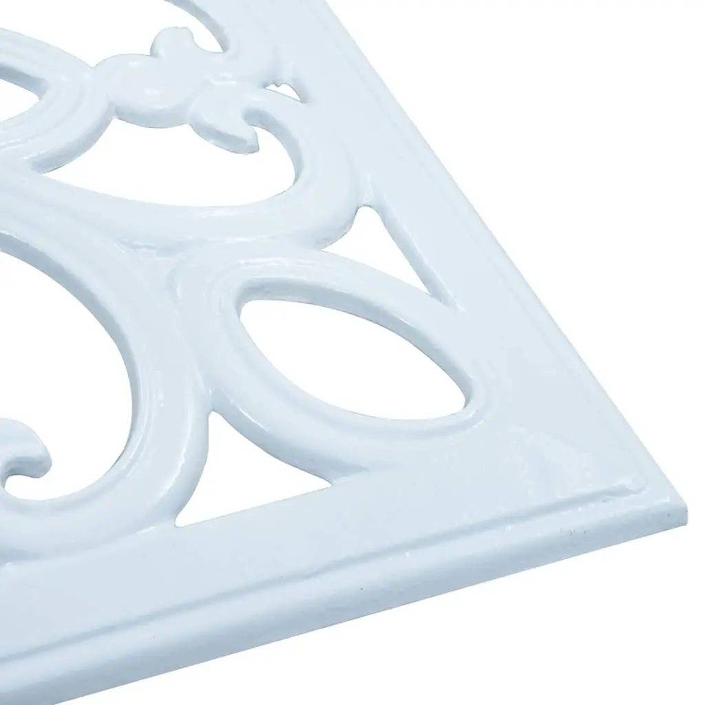Cast Iron Umbrella Base White Outdoor Heavy Duty Stand Holder 49cm