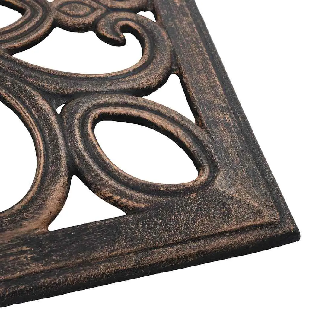 Cast Iron Umbrella Base Brown Outdoor Stand 49cm Weighted Support for Garden Patio