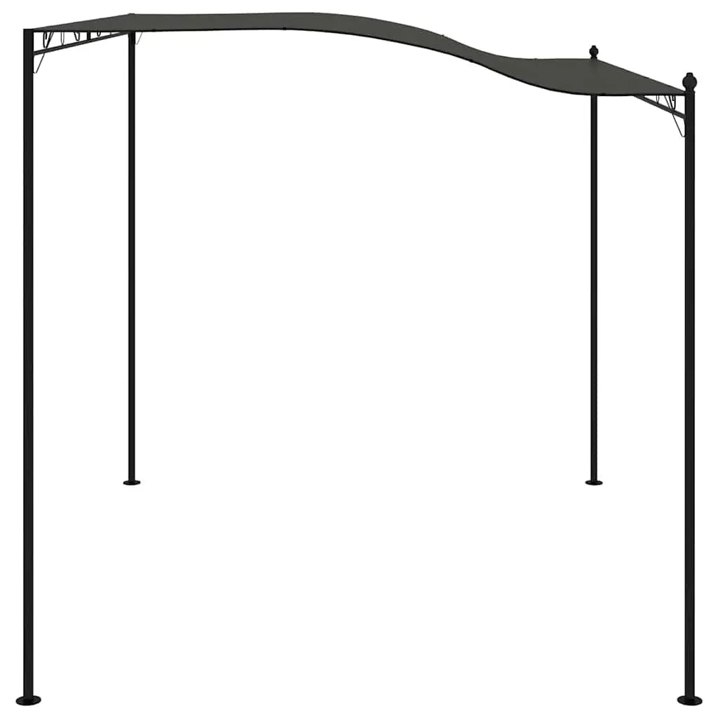 Sunshade Awning Anthracite 3 x 2.4 m Steel Frame Outdoor Canopy Garden Shelter