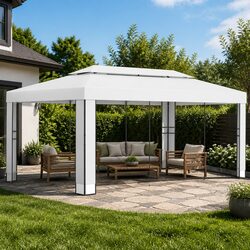 3x6m White Gazebo: Compact and Versatile