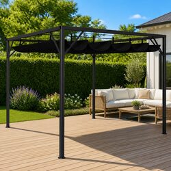 Compact 3x3m Garden Gazebo with Versatile Roof Canopy