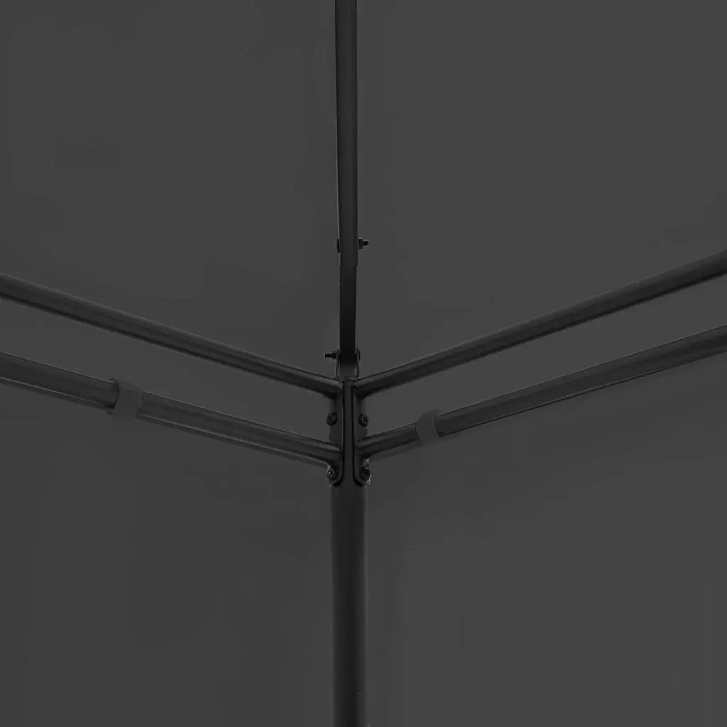 Gazebo Anthracite Large Outdoor Canopy with Curtains Quick Assembly Durable Tubular Steel Frame