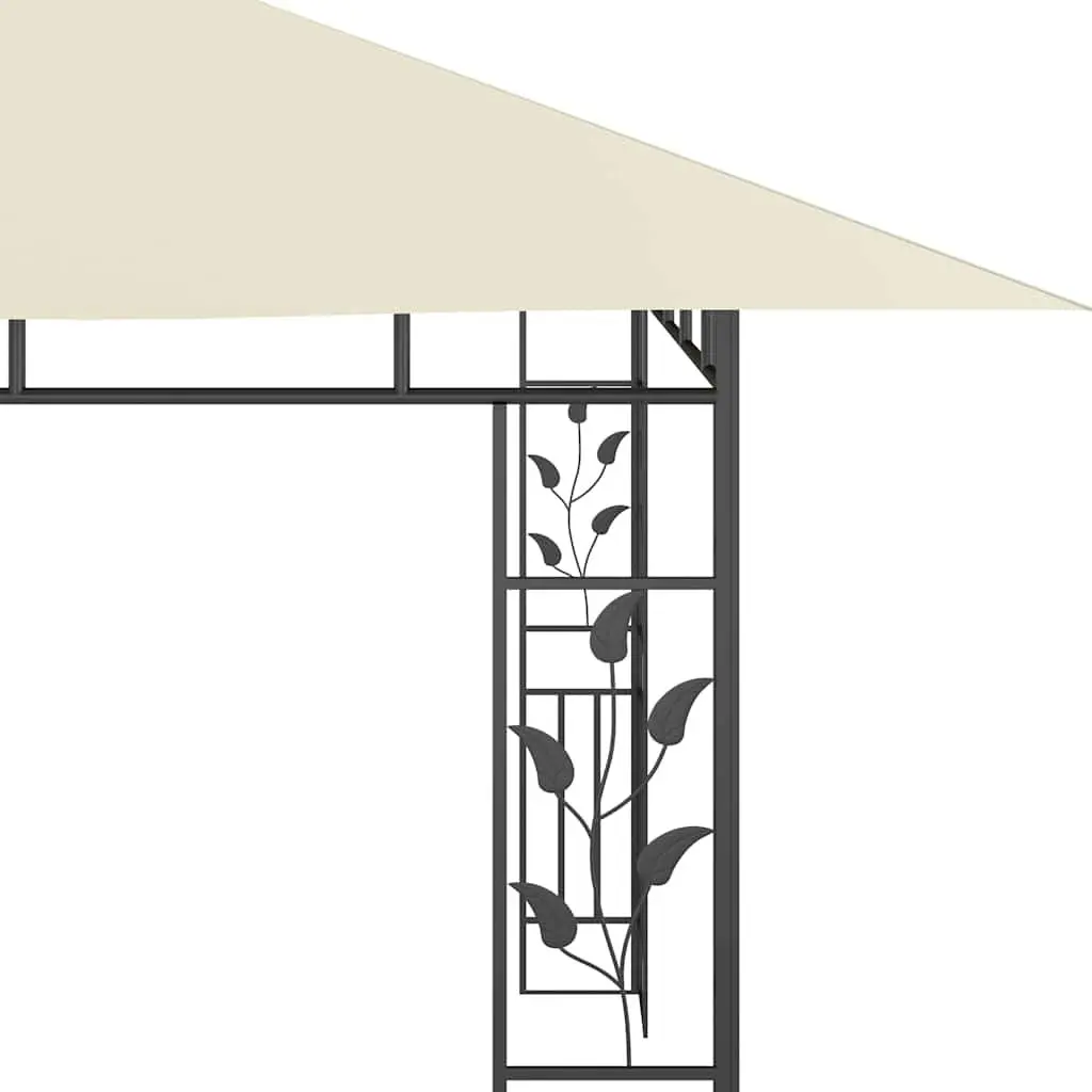 Garden Gazebo Cream 4x3x2.73m Metal Frame with Mosquito Net for Outdoor Shade