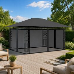 Compact Garden Gazebo 4x3x2.73m with Insect Protection