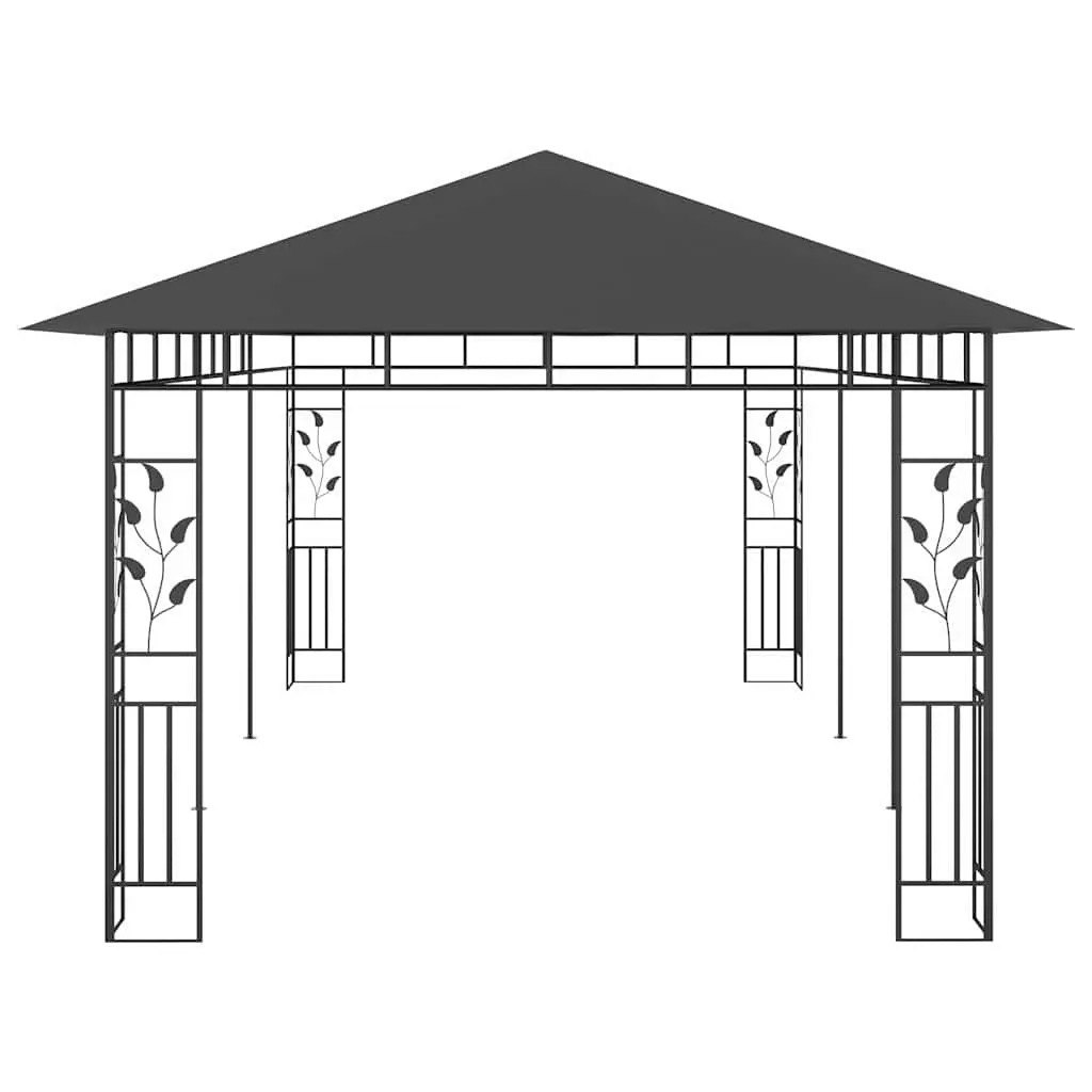 Outdoor Gazebo Anthracite 6x3m Metal Frame with Mosquito Net for Garden Patio Shade