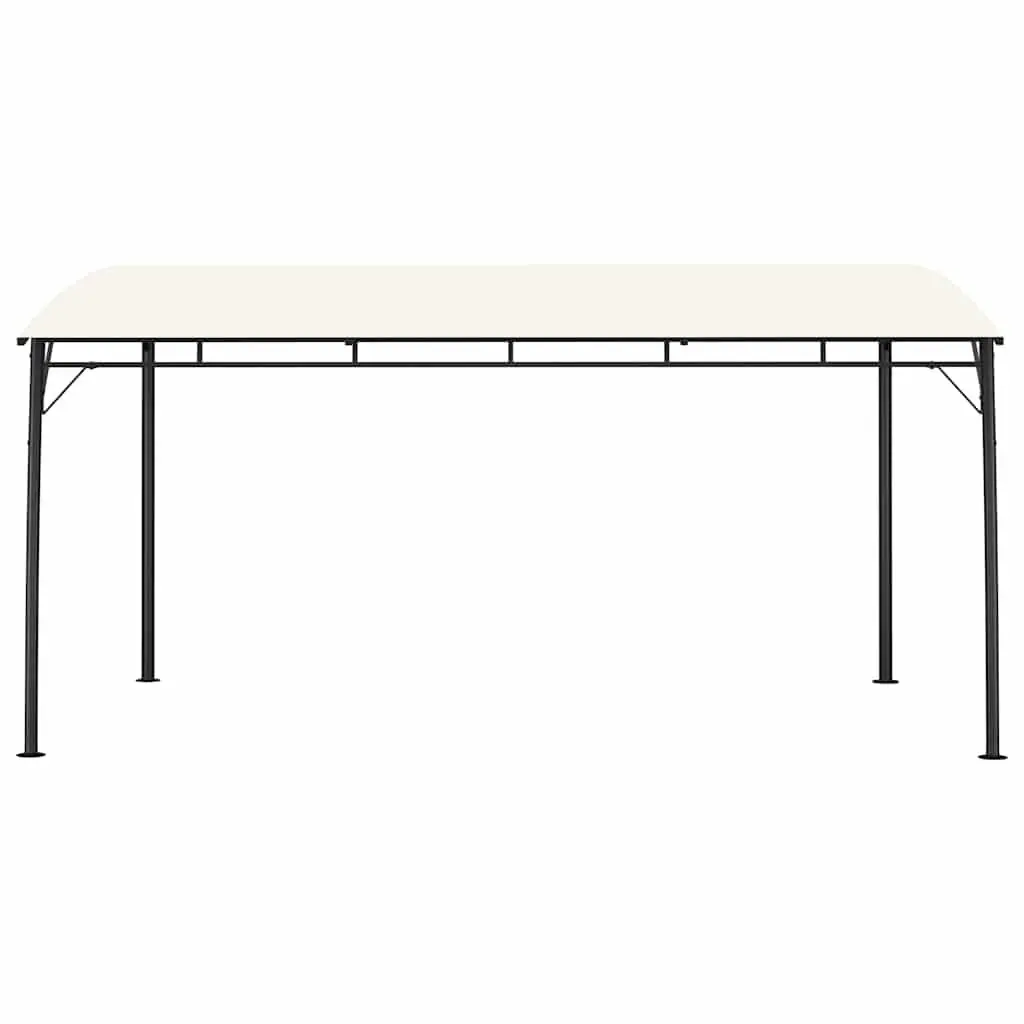 Garden Sunshade Awning Cream 4x3x2.55m Sturdy Metal Frame Outdoor Shelter