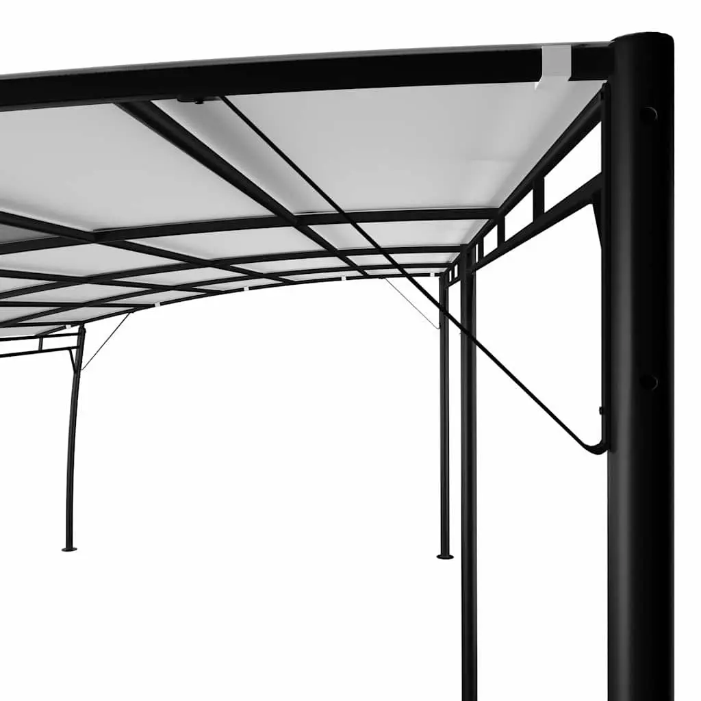 Garden Gazebo Sunshade Awning Cream 6x3m Sturdy Metal Frame