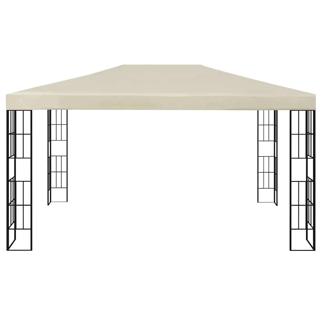 Outdoor Gazebo Cream 3x4 m Vented Canopy Patio Garden Shelter Shade Structure