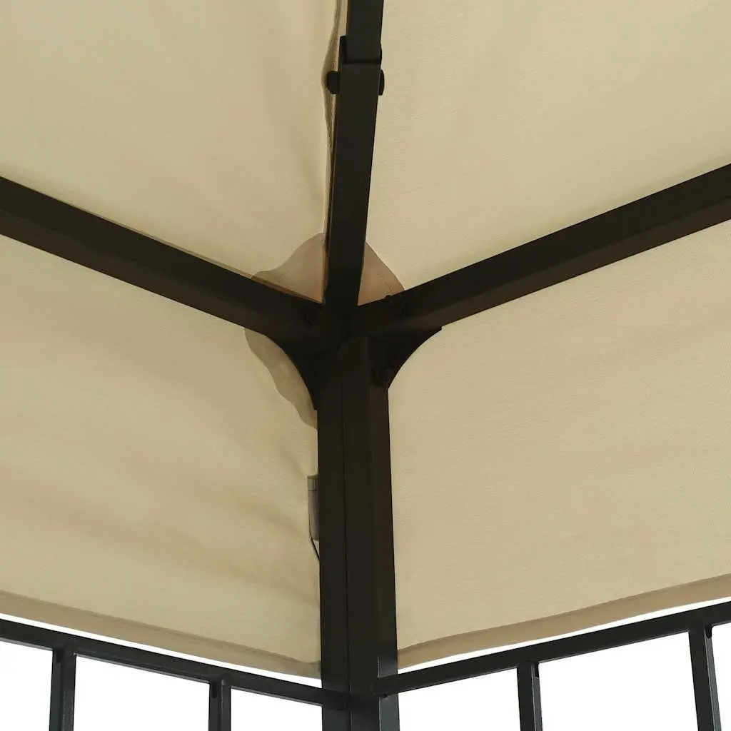 Outdoor Gazebo Cream 3x4 m Vented Canopy Patio Garden Shelter Shade Structure