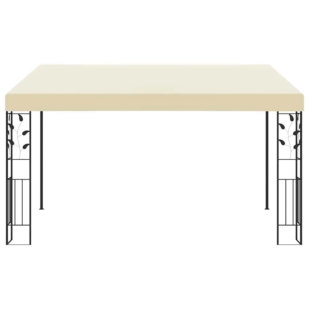 Wall-mounted Gazebo Cream 4x3x2.5m Outdoor Garden Canopy Shade Structure