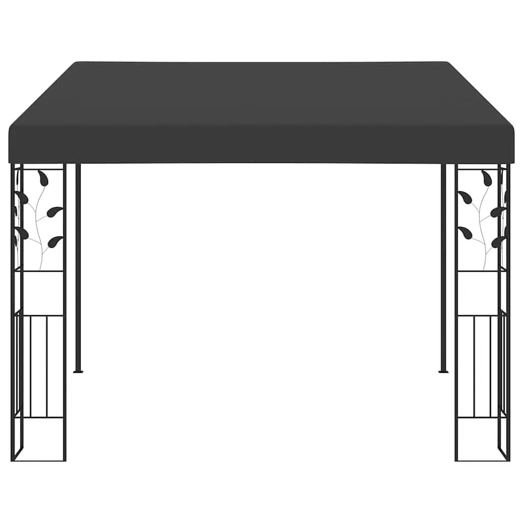 Wall-Mounted Gazebo Anthracite 3x3x2.5m Outdoor Garden Canopy Courtyard Shelter