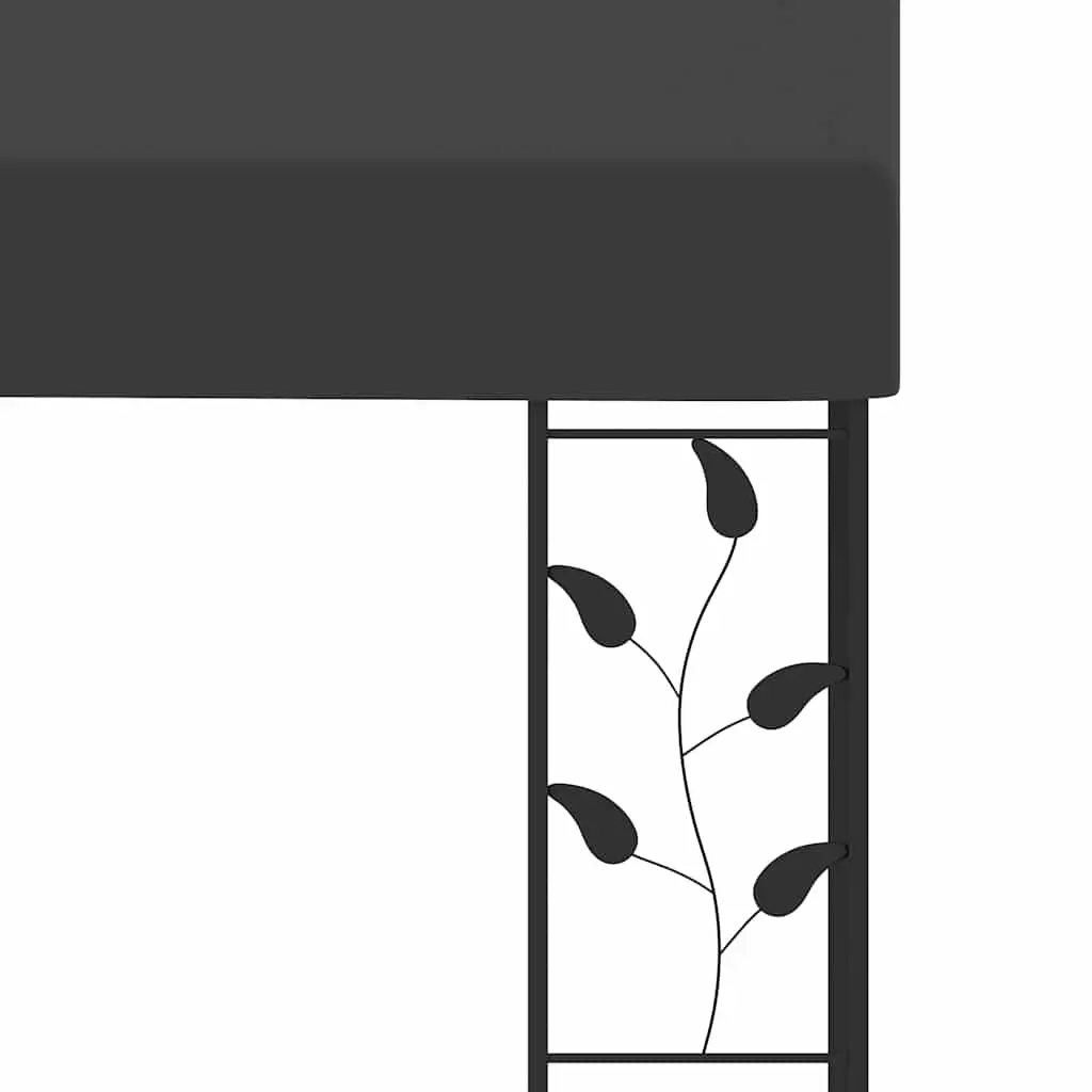 Wall-Mounted Gazebo Anthracite 3x3x2.5m Outdoor Garden Canopy Courtyard Shelter