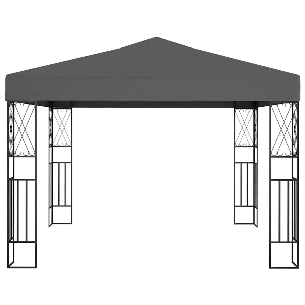 Gazebo Anthracite 3x3 m Outdoor Canopy Steel Frame Vented Shade Garden Patio Shelter