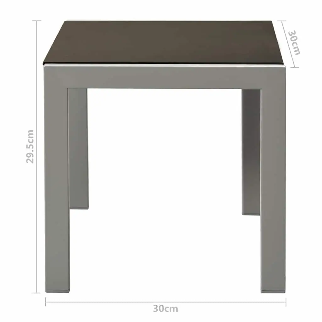 Sun Loungers Set 2 pcs with Table Steel Frame Textilene Garden Outdoor Furniture