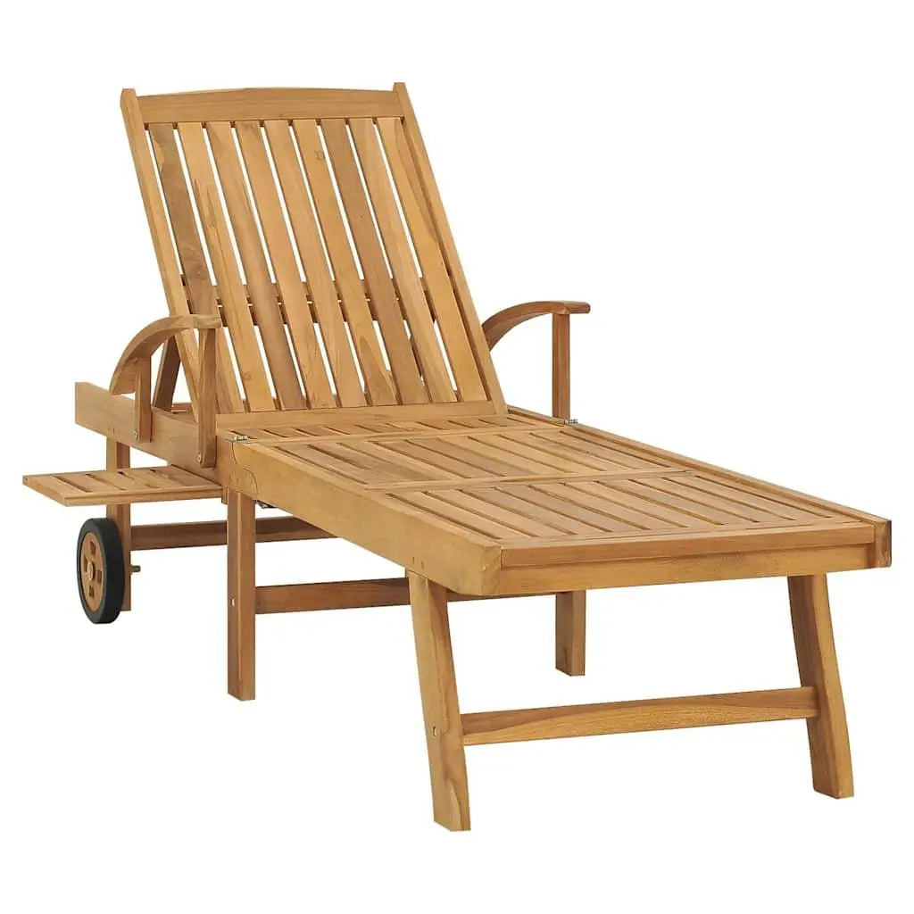 Teak Sun Lounger with Adjustable Backrest