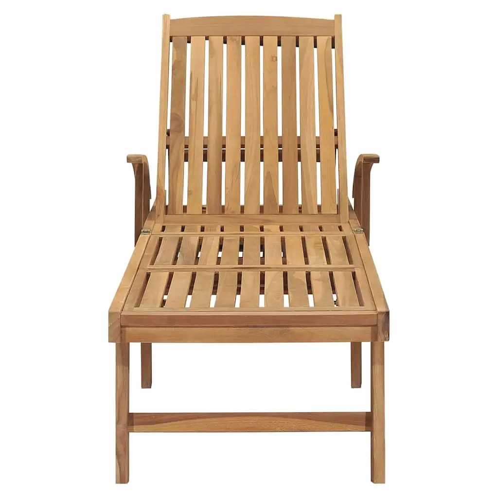 Teak Sun Lounger with Adjustable Backrest