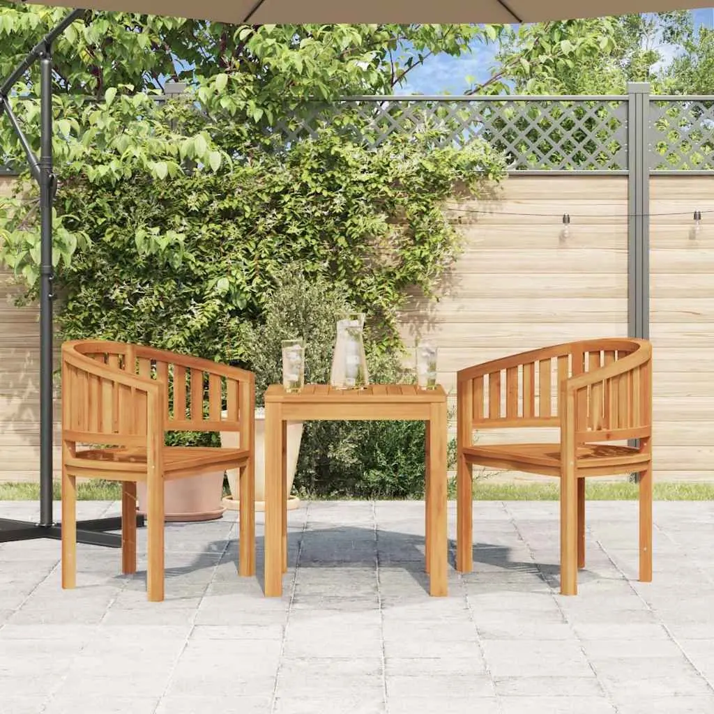 Banana Outdoor Chairs Brown Teak Hardwood Garden Patio Seating 2 Piece