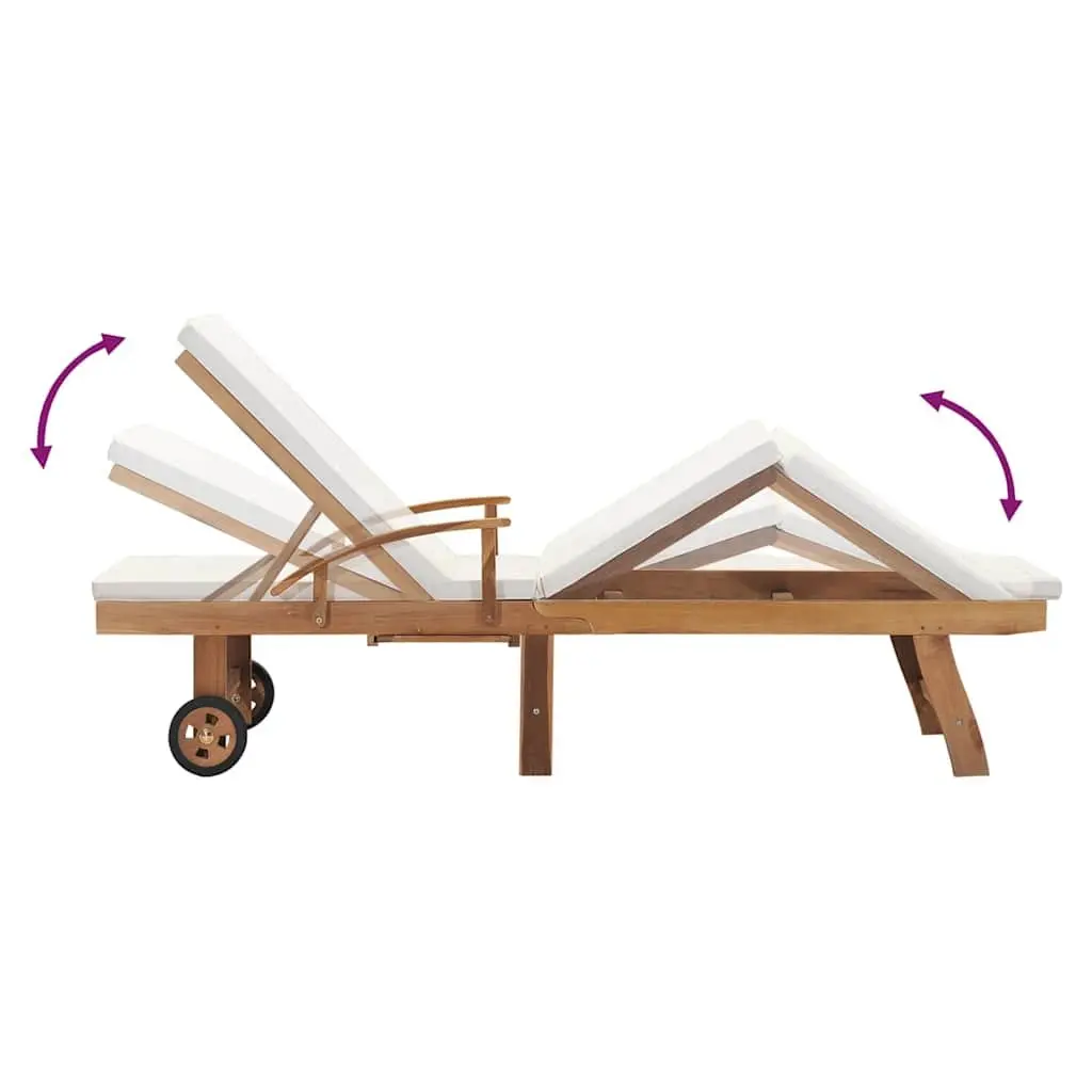 Sun Lounger with Wheels