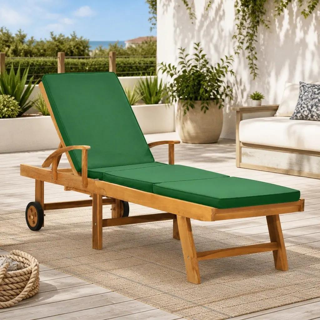 Teak Sun Lounger for Outdoors