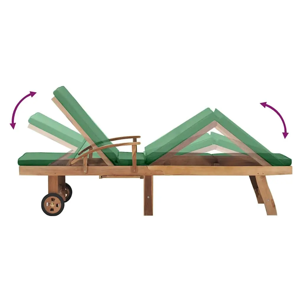 Teak Sun Lounger for Outdoors