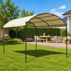 Gazebo Canopy Cream Outdoor Garden Patio Shelter Sun Protection Family Gathering