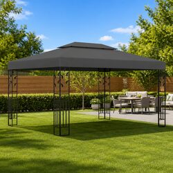 Compact 3x4m Gazebo with Double Roof