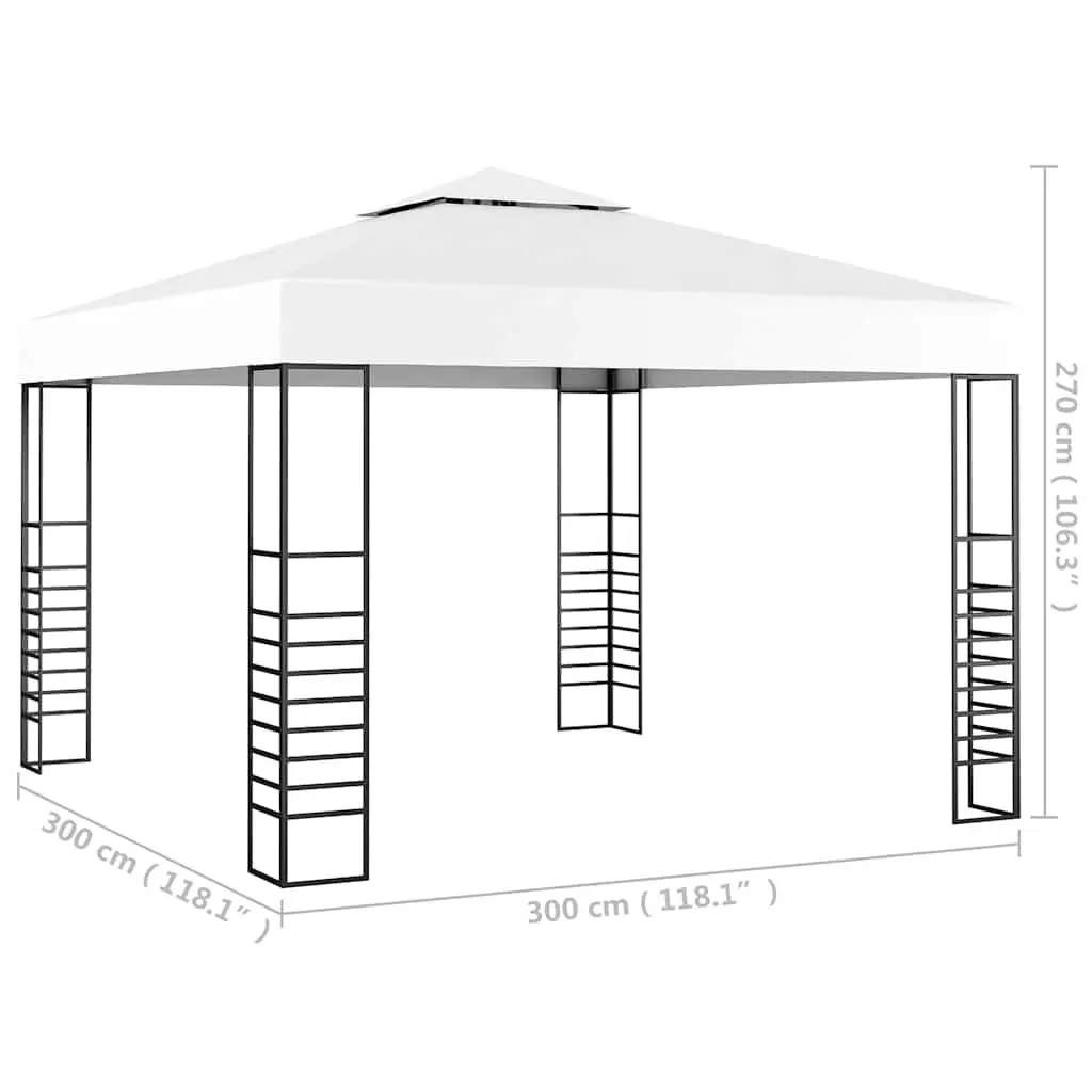 Garden Marquee White 3x3m Outdoor Canopy Gazebo Steel Frame
