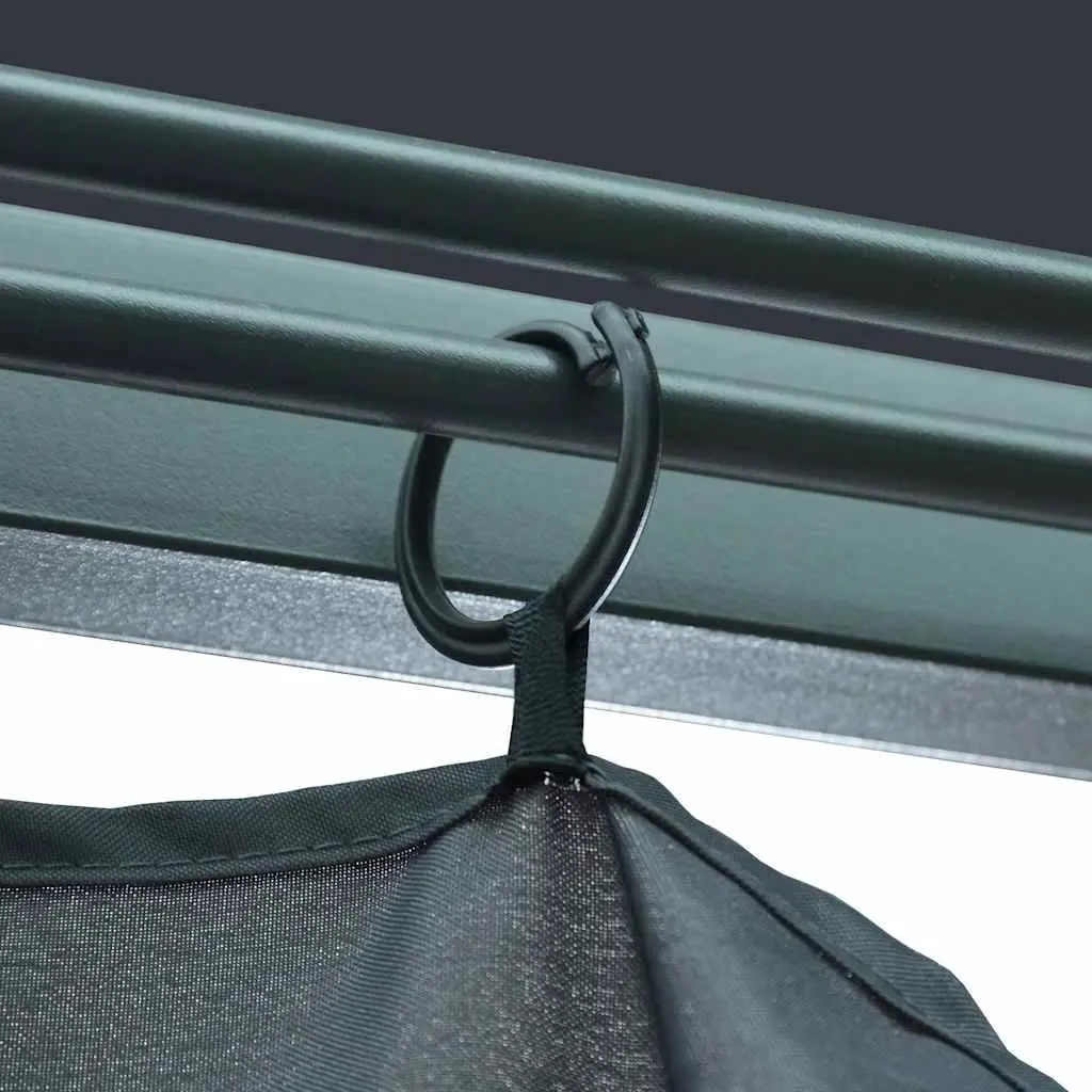 Outdoor Gazebo Canopy Anthracite 400x300 cm with Curtains Sidewalls Mesh Screens