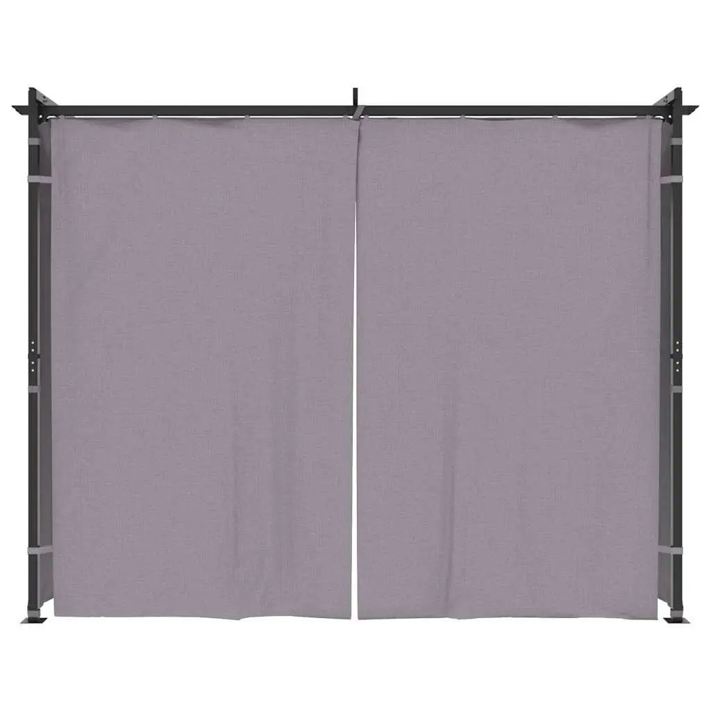 Gazebo Anthracite 3x3 m Outdoor Shelter with Curtains for Privacy and Shade