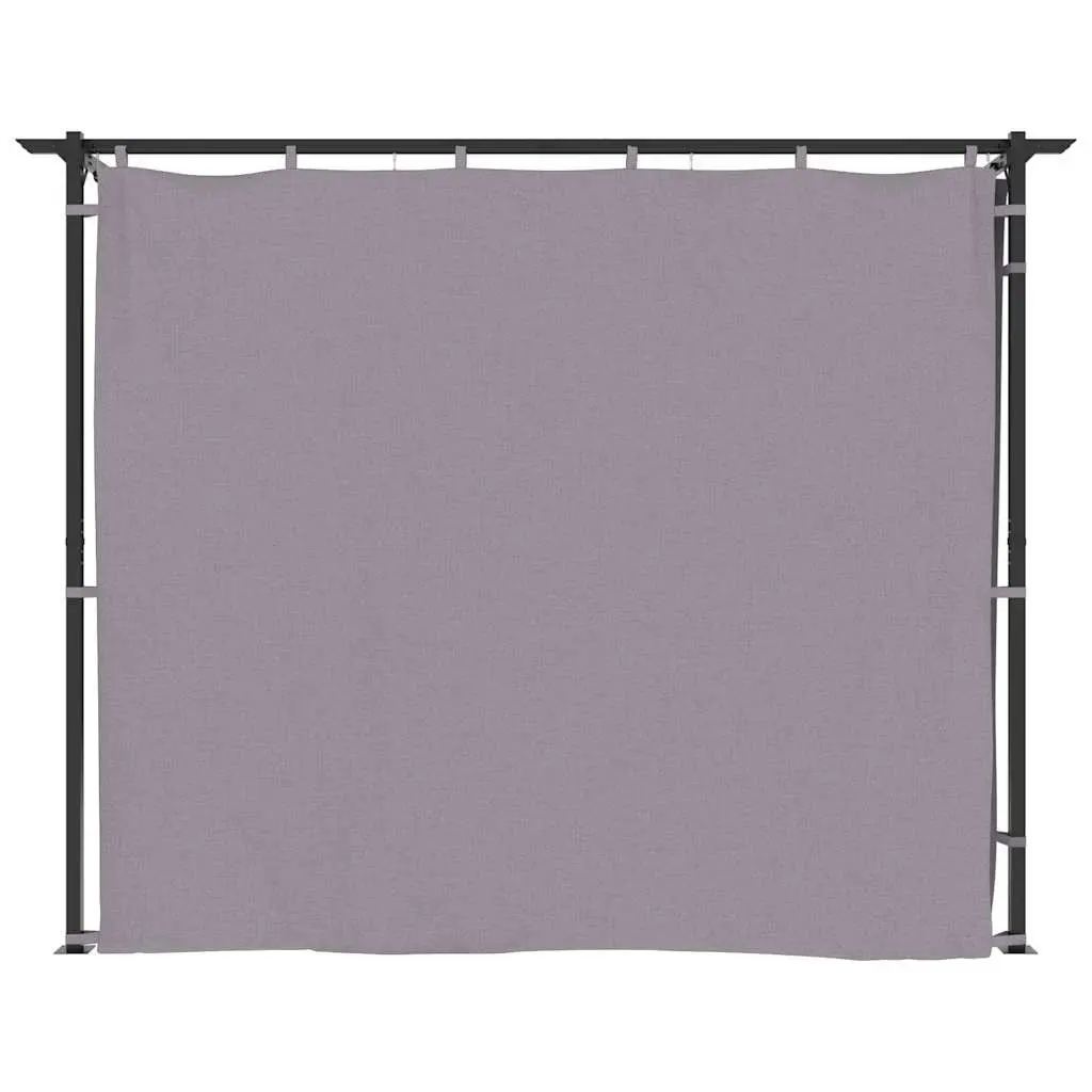 Gazebo Anthracite 3x3 m Outdoor Shelter with Curtains for Privacy and Shade